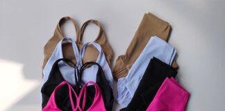 Conjunto de 2pcs Fato Sem Costura Ginástica Roupas Crop Top High Waist Legging Fitness Soutiens Fatos Esportivos
